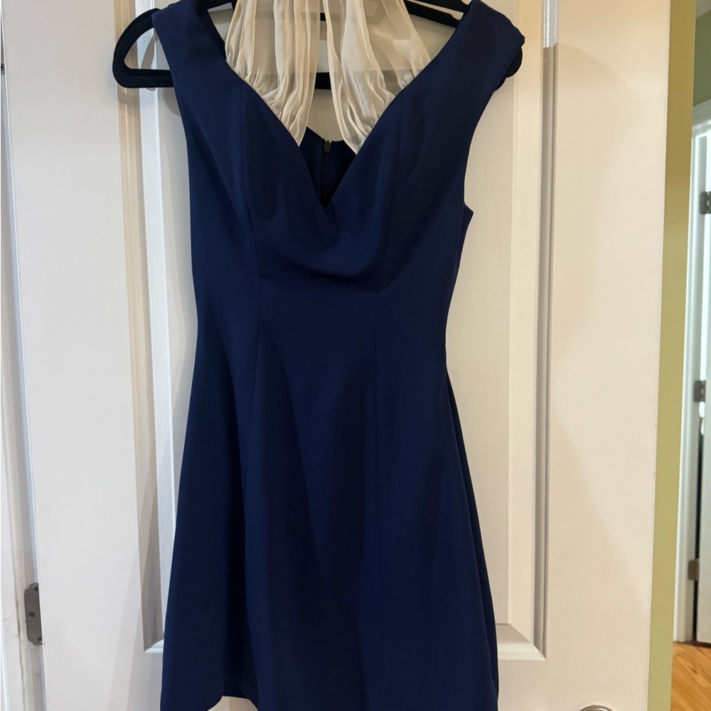 Elegant Blue Sleeveless Dress